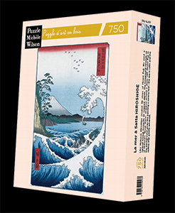 Rompecabezas de madera Hiroshige : El mar frente a Satta (Michèle Wilson)