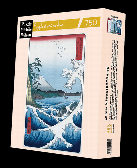 Puzzle di legno Hiroshige : Il mare a Satta (Michele Wilson)