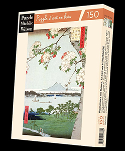 Puzzle en bois Hiroshige : Pommiers en fleurs (Michèle Wilson)