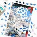 Puzzle en bois Hiroshige : Le Pont à Meguro (Michele Wilson)
