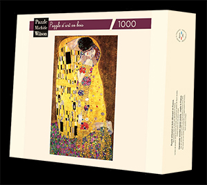 Gustav Klimt Hand-cut art wooden jigsaw puzzle : The kiss (Michèle Wilson)