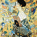 Puzzle en bois Gustav Klimt : La dame à l'éventail, (Michele Wilson)
