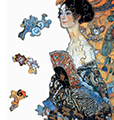 Puzzle en bois Gustav Klimt : La dame à l'éventail (pièces Michele Wilson)