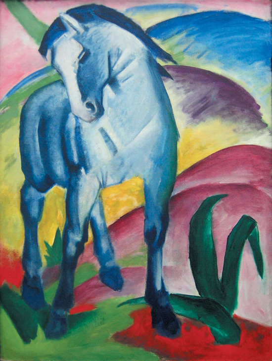 Puzzle di legno Franz Marc : Il cavallo blu (Michele Wilson)