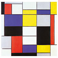 Puzzle en bois Piet Mondrian : Composition 123, 80p (Michele Wilson)