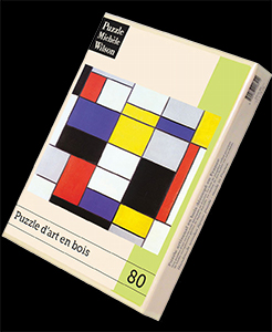 Puzzle di legno Piet Mondrian : Composizione 123 (Michèle Wilson)