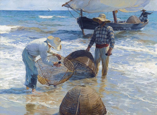Sorolla wooden jigsaw puzzle : The fishermen (Michele Wilson)