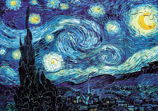 Van Gogh wooden jigsaw puzzle : Starry night (Michele Wilson)