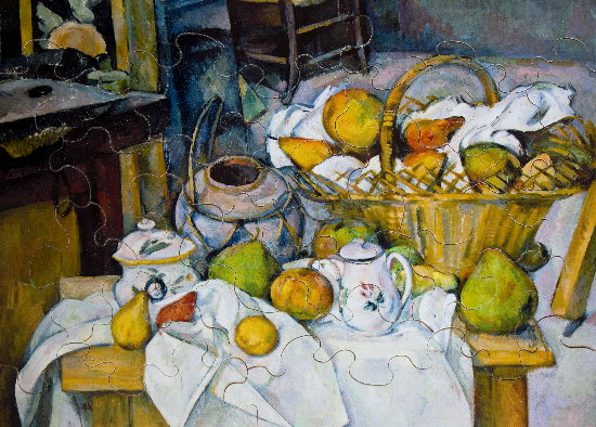 Paul Cézanne wooden puzzle for kids : Still life