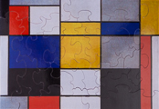 Piet Mondrian wooden puzzle for kids : Composition 123