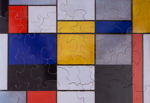 Jigsaw puzzles for Kids Mondrian : Composition 123