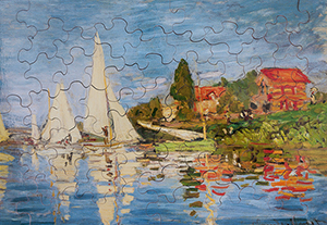 Jigsaw puzzles for Kids Claude Monet : Régates à Argenteuil