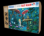 Florence Magnin wooden puzzle case for kids : Alice in Wonderland