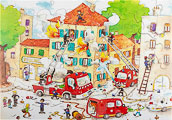 Rompecabezas de madera para niños de Cacouault : Los bomberos