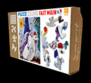 Marc Chagall wooden puzzle case for kids : Les Mariés de la Tour Eiffel