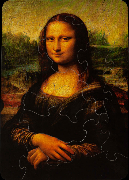 Leonardo Da Vinci : Rompecabezas de madera para niños : La Gioconda, Mona Lisa