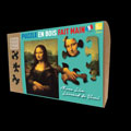 Leonardo Da Vinci wooden puzzle case for kids : Mona Lisa