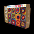 Vassily Kandinsky wooden puzzle case for kids : Squares and concentric circles