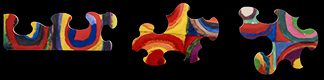 Puzzle per bambini : pezzi di legno : Vassily Kandinsky : Squadrati e cerchi concentrici
