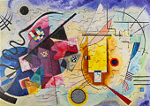 Kandinsky wooden puzzle for kids : Yellow Red Blue