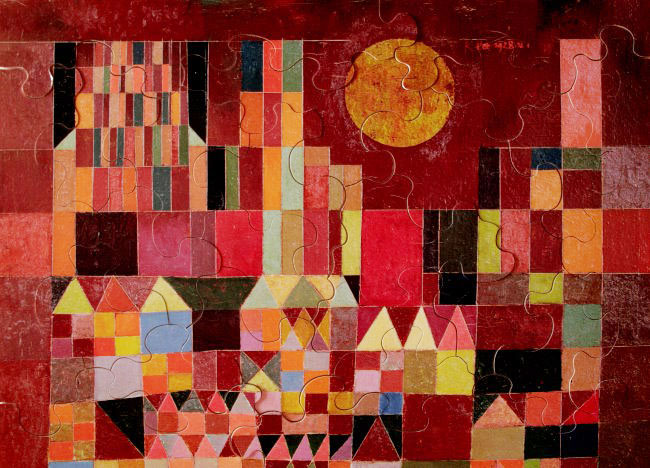 Paul Klee wooden puzzle for kids : Castle and Sun