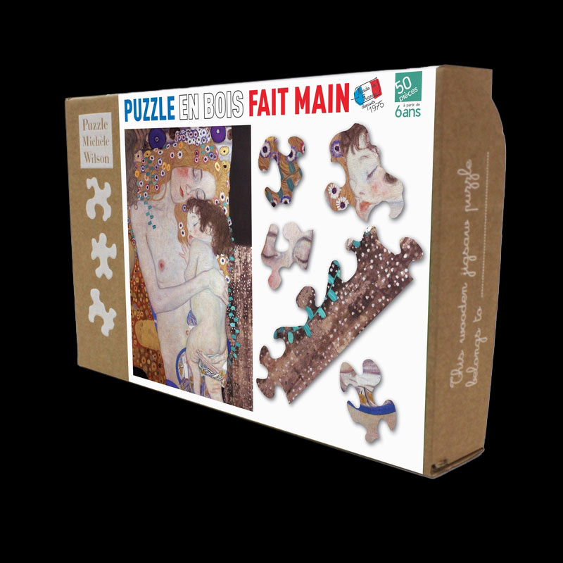 Gustav Klimt : Mother and child : Art wooden Puzzle for children