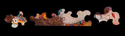 Puzzle per bambini : pezzi di legno : Gustav Klimt : La maternità