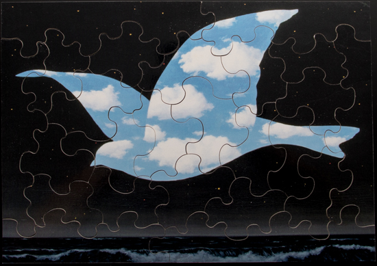 René Magritte wooden puzzle for kids : L'oiseau de ciel