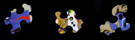 Puzzle enfant : pièces en bois Joan Miro : Le Carnaval d'Arlequin
