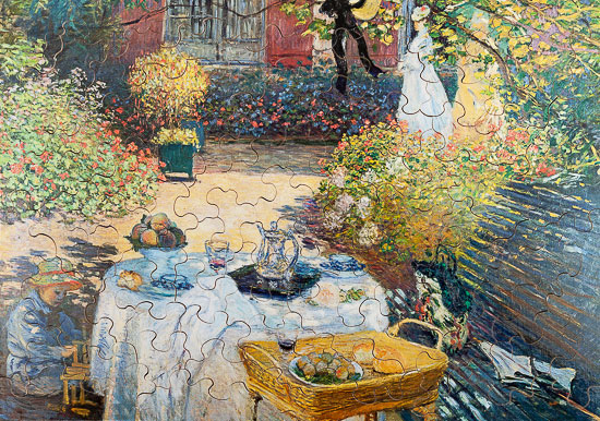 Puzzle di legno per bambini Claude Monet : Il pranzo
