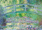 Claude Monet wooden puzzle for kids : The Japanese Bridge
