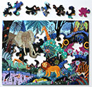 Puzzle for kids : wooden pieces : Alain Thomas : Night in the jungle