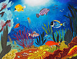 Alain Thomas wooden puzzle for kids : Tropical fish