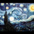 puzzle per bambini : Vincent Van Gogh : Notte stellata