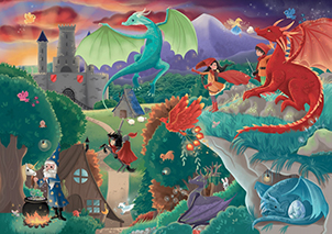 Rompecabezas para niños Vayounette : Dragons