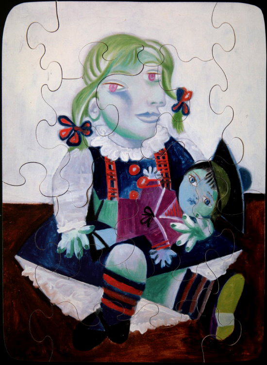 Pablo Picasso wooden puzzle for kids : Maya with the doll