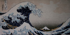 Tela Katsushika Hokusai : La gran ola de Kanagawa