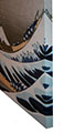 Toile Hokusai, La grande vague de Kanagawa - détail bords réflexe