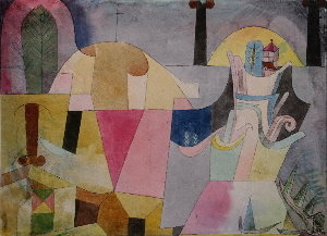 Toile Paul Klee : Colonnes noires