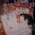 Canvas Gustav Klimt, The three ages of the woman