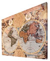 Toile Mappemonde : Planiglobii Terrestris, 1716 80 x 60 cm