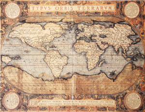 Tela Mapa del mundo : Typus Orbis Terrarum, 1587