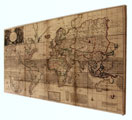 Toile Mappemonde : Correct map of the whole world, 1719 100 x 50 cm