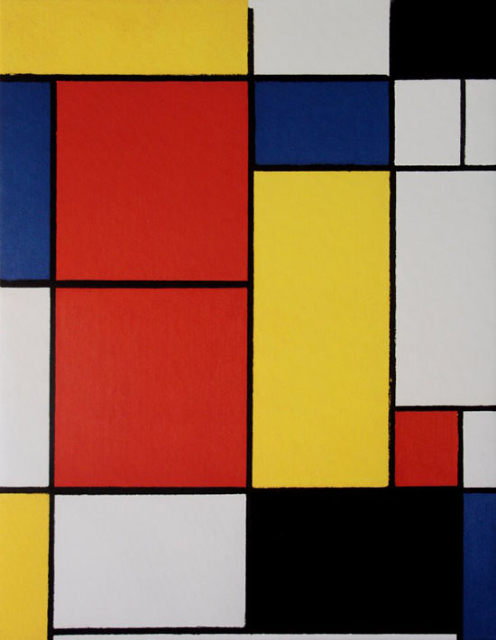 Toile Piet Mondrian, Composition 2
