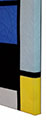 Toile Piet Mondrian, tableau-n1-1921-25 - détail bords réflexe