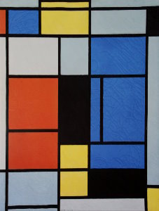 Piet Mondrian print on canvas : tableau-n1-1921-25