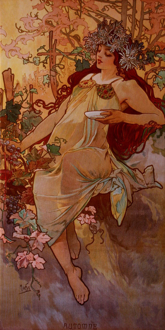 Canvas Alfons Mucha, The fall