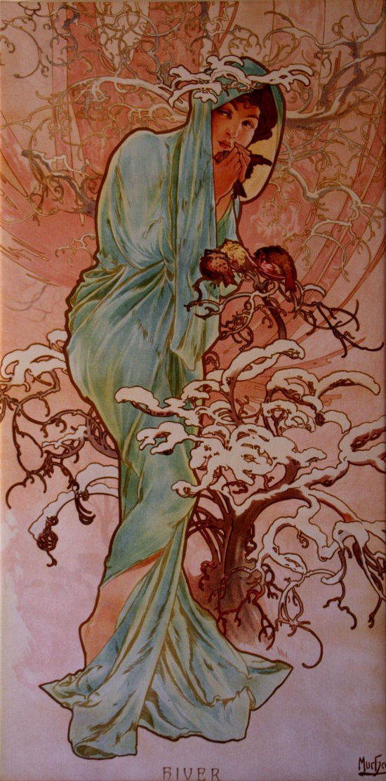 Canvas Alfons Mucha, The winter