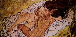 Tela Egon Schiele, El abrazo