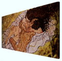 Canvas Egon Schiele, The embrace 100 x 50 cm